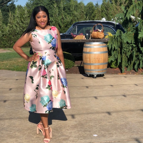 Floral midi dress with pockets - Picture 8 of 8